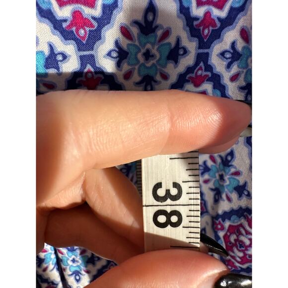 Tommy Bahama Dress Womens Small Blue Midi Halter Sundress Majorelle Flowy Beach - Picture 6 of 7